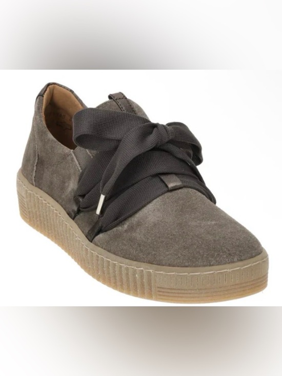Gabor Shoes - Gabor 73.333.18 Mohair Color Suede Sneakers Gray Ribbon Lace Comfort Shoes US 8